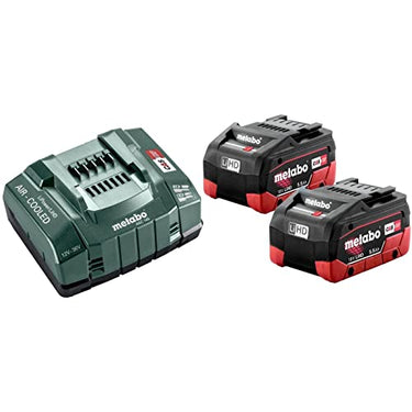 Metabo Basis-Set 2 x LiHD 5,5 Ah – 685122000 – Akkuset für effizientes und schnelles Laden – Inklusive 18-V-Akkus und Ladegerät im Sale
